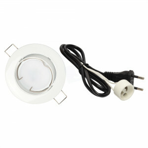 LED spot compleet - wifi dimbaar - CCT 3000 tot 6500K - 5 Watt - Frame wit kantelbaar - rond 92 mm - gatmaat 80 mm