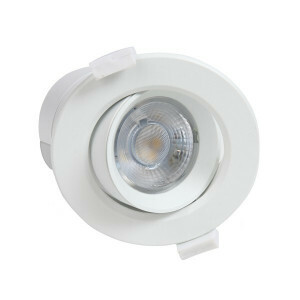 LED downlight richtbaar -10 watt - 4000K - dimbaar - rond 105 mm - gatmaat 90 mm - snoer en stekker