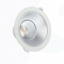 LED downlight - 15 watt - CCT 3000 / 4000 / 6000K - UGR<19  - rond 232 mm - gatmaat 200 mm  - met snoer en stekker