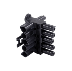 5-polige T-splitter - koppelbaar vergelijkbaar met Wieland® GST18i5 male - kleur zwart - voor DALI