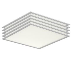 5x LED paneel - Duitse maat - 62,5x62,5 cm - CCT 3000 / 4000 / 6000K - UGR<19 - 34 watt - Philips® CertaDrive  - met adereind