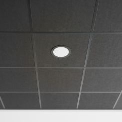 LED downlight - 18 watt - dimbaar 4000K - zwarte rand - rond 225 mm - gatmaat 205 mm - adereind aansluiting #spec