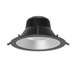 LED downlight Tri-color CCT, 28 watt, ZWART, dimbaar UGR<16, koppelbaar