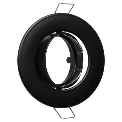 Led spot frame kantelbaar - kleur zwart - rond 92 mm - gatmaat 80 mm #basis