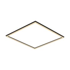 zwarte LED paneel hollow - 60x60 cm - CCT 3000 / 4000 / 6000K - T24 standaard systeem - 32W - Edge lit - Philips CertaDrive - met snoer en stekker