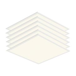 6x LED paneel - 60x60 cm - CCT 2700K tot 6500K - 40 watt - 2,4G RF - dimbaar via afstandsbediening 2,4G RF - met snoer en stekker