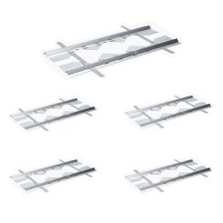 5x Spotplaten - sparingmaat instelbaar - voor montage verlichting in plafondplaten - metaal  ( 5 stuks )