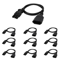 10x Verloop - platte euro vrouw stekker naar koppelbaar vergelijkbaar met Wieland® GST18i3 man stekker