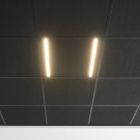 LED louvre paneel - 60x60 cm - mat ZWART - 4000K - UGR<16 - 5500 lm - Philips CertaDrive - 44 watt - zwarte rand - snoer en stekker