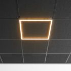 zwarte LED paneel hollow - 60x60 cm - niet dimbaar - 32W - CCT 3000 / 4000 / 5000K - T24 standaard systeem - met snoer en stekker