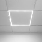 LED paneel hollow 60x60 - CCT 3000 / 4000 / 6000K - T24 standaard systeem - 32W - 3200 lm - Edge lit - Philips® CertaDrive - snoer en stekker