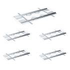 5x Spotplaten - sparingmaat instelbaar - voor montage verlichting in plafondplaten - metaal  ( 5 stuks )
