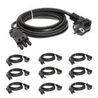 10x Wieland® GST18®/3 - netsnoer - koppelbaar - lengte 2 meter - ( voordeelpak )