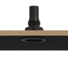 5x Systeemplafond kabel doorvoer - kleur zwart - rond 60 mm - kabeldikte 18 mm - plaatdikte max. 35 mm - met vastzet moer